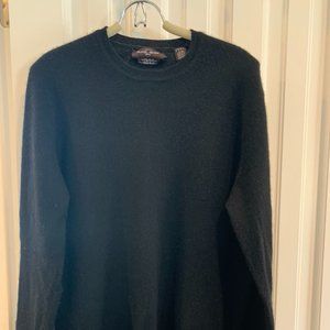 Black Brown 1826  Black Cashmere Sweater Medium